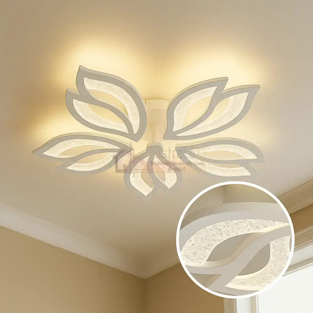 Lustra LED Anemone Bubbles Echivalent 500W Telecomanda ALBA / FLOWER DESIGN / 60CM Lighting Fixtures