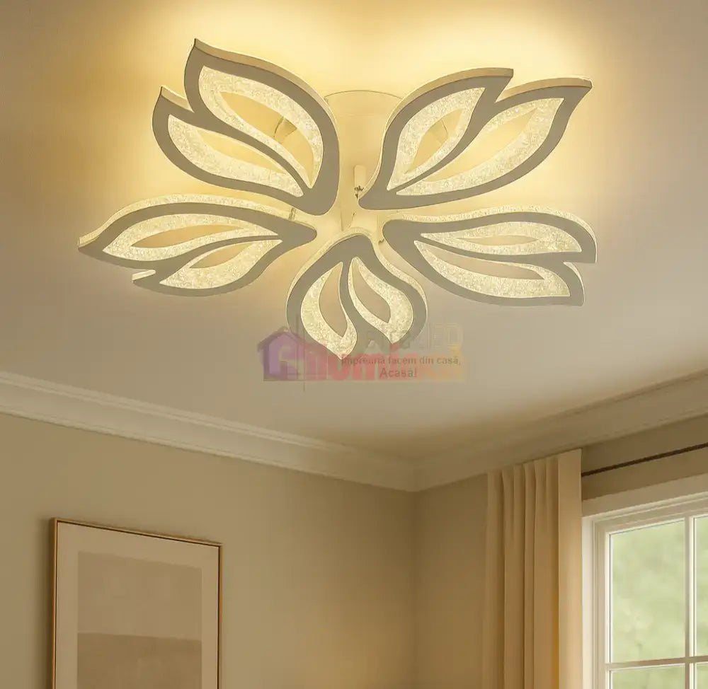 Lustra LED Anemone Bubbles Echivalent 500W Telecomanda ALBA / FLOWER DESIGN / 60CM Lighting Fixtures