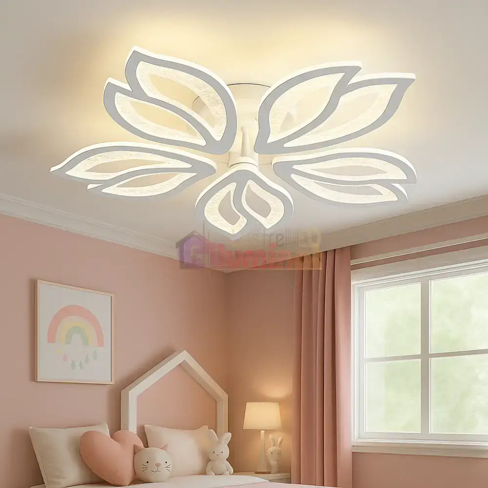 Lustra LED Anemone Bubbles Echivalent 500W Telecomanda ALBA / FLOWER DESIGN / 60CM Lighting Fixtures