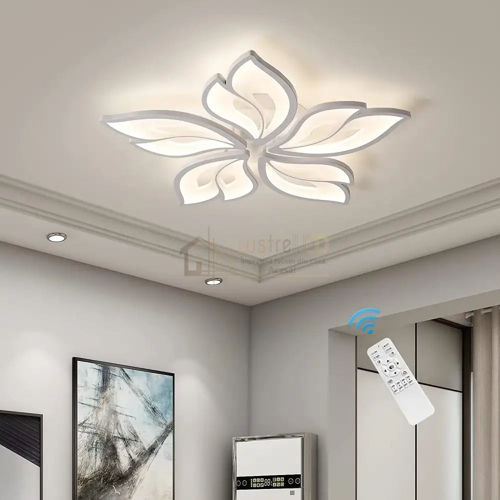 Lustra Led Anemone Echivalent 500W Telecomanda Lighting Fixtures