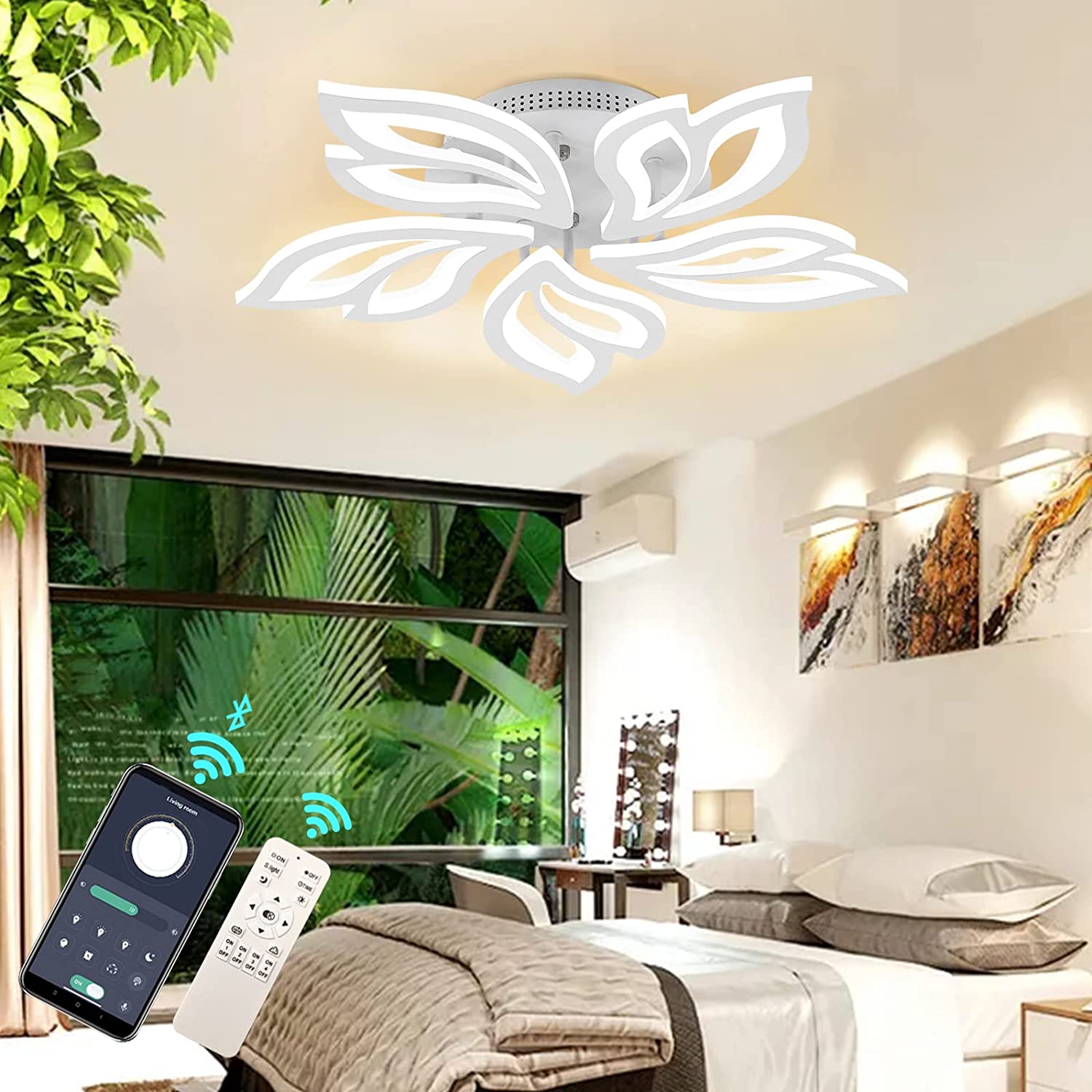 Lustra LED ANEMONE SMART Echivalent 600W Telecomanda