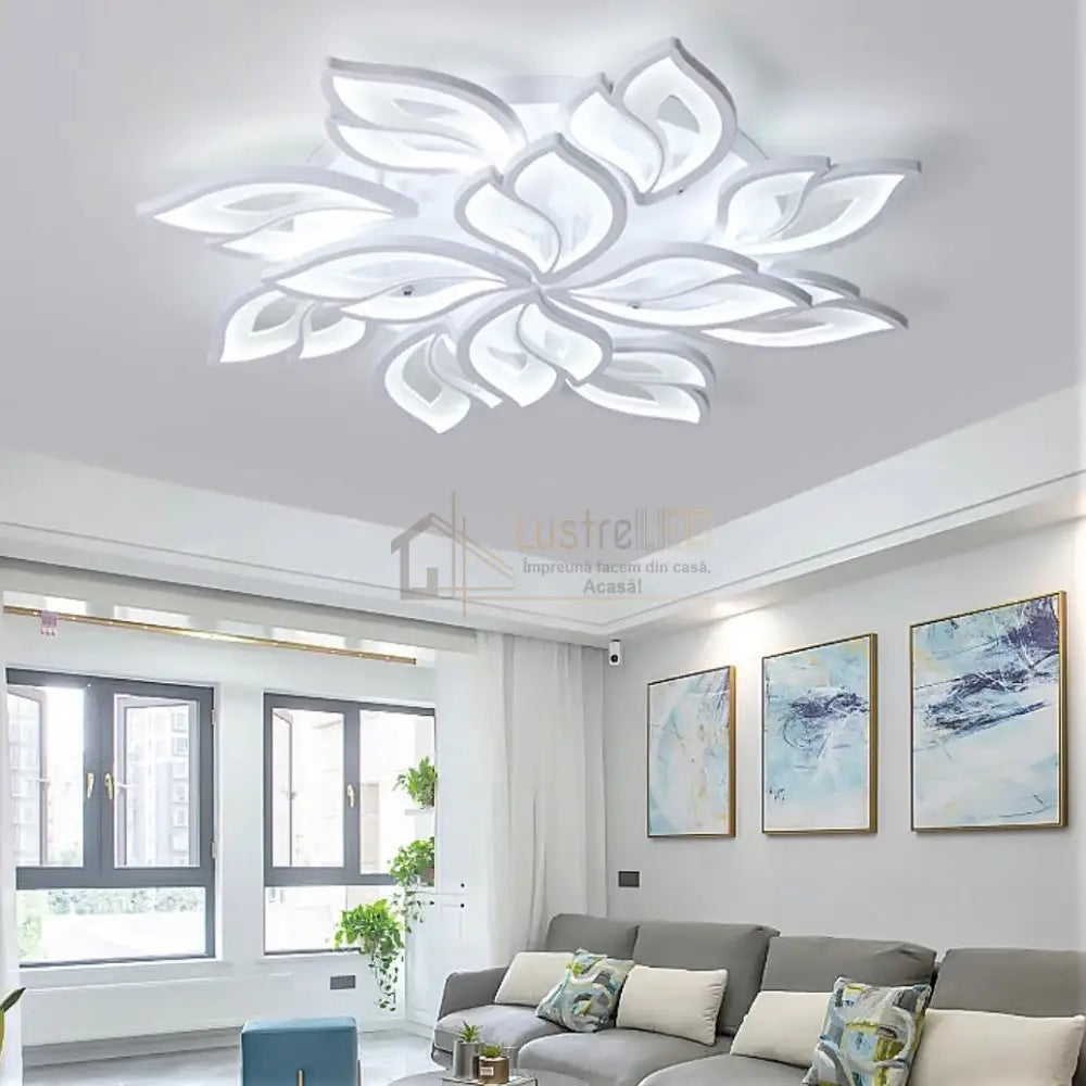 Lustra Led 264W Anemone Grande Echivalent 1000W Telecomanda Chandeliers