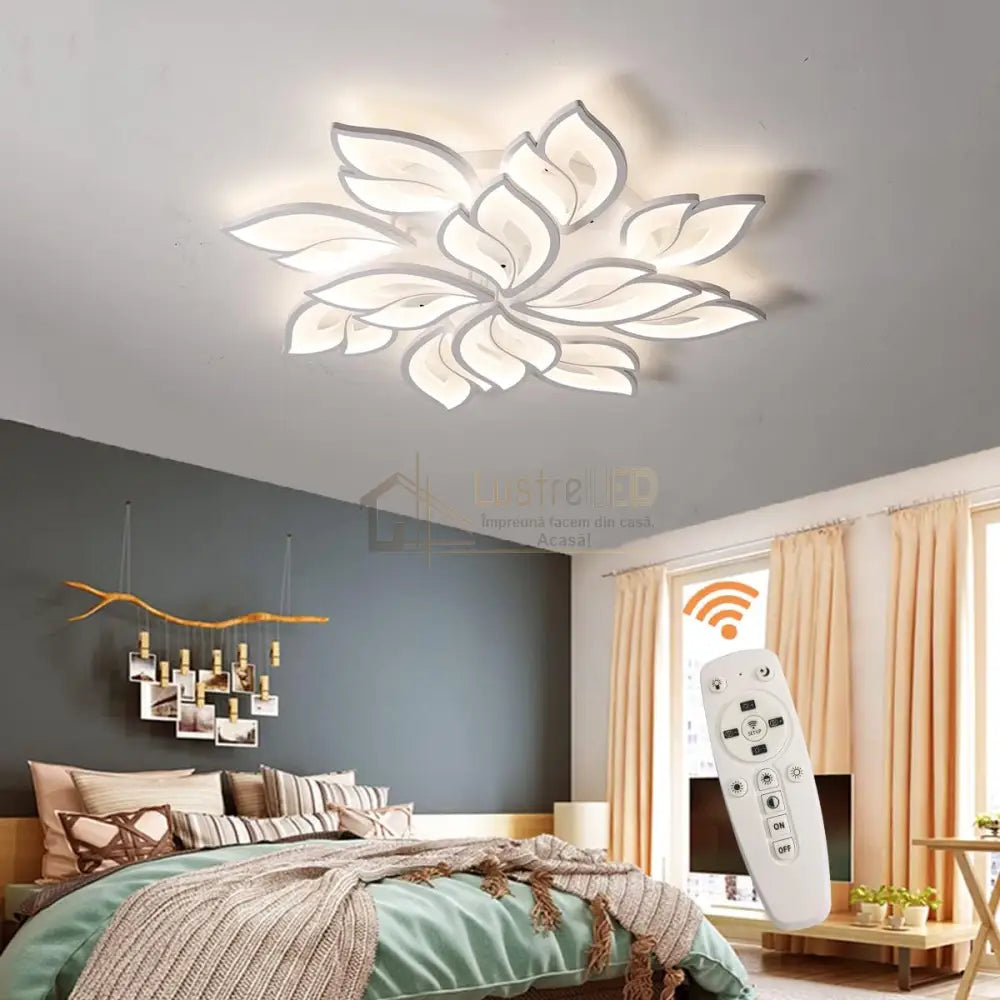 Lustra Led 264W Anemone Grande Echivalent 1000W Telecomanda Chandeliers