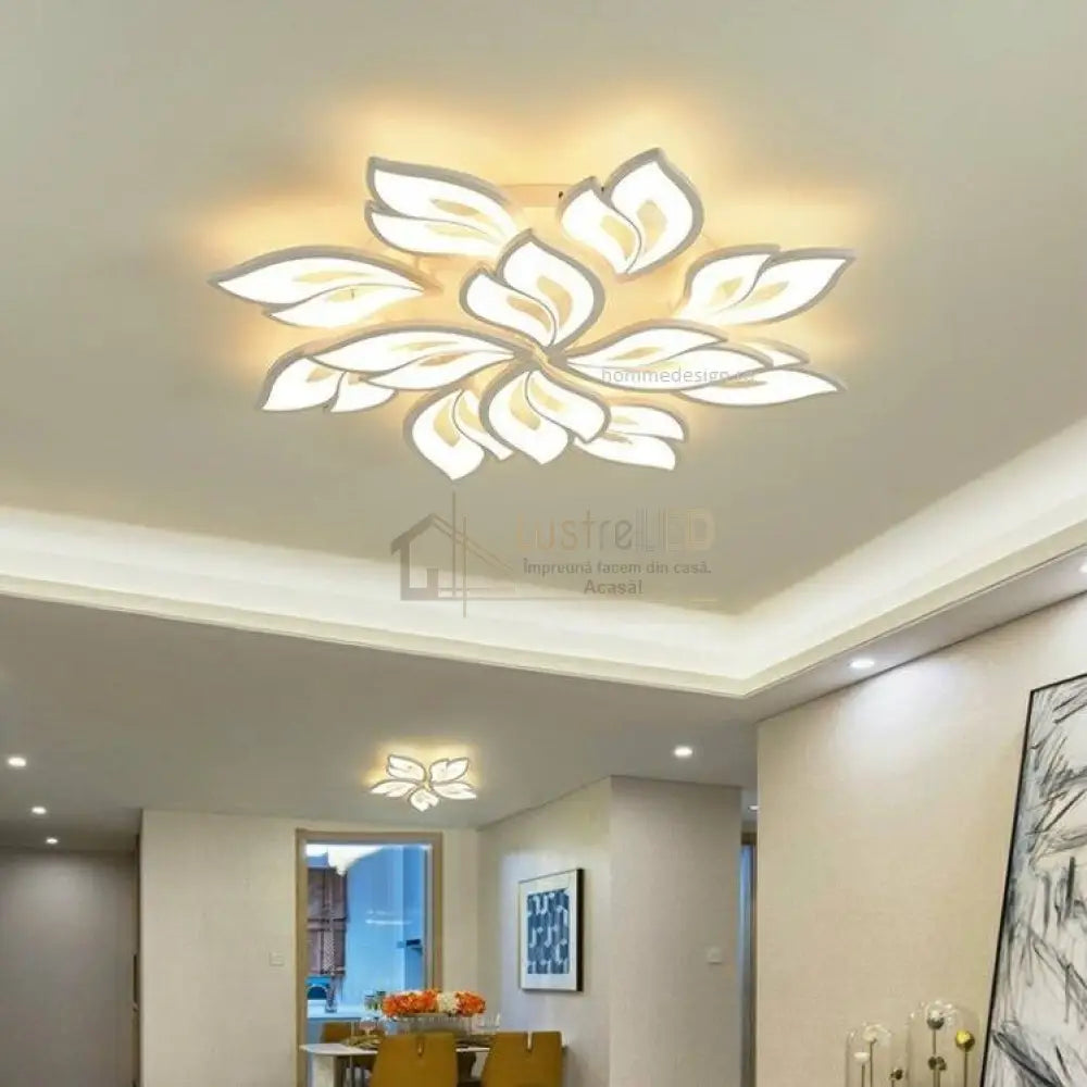 Lustra Led 264W Anemone Grande Echivalent 1000W Telecomanda Chandeliers