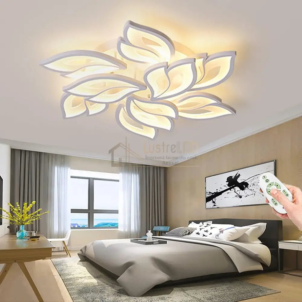 Lustra Led Anemone Grande Echivalent 800W Telecomanda Lighting Fixtures