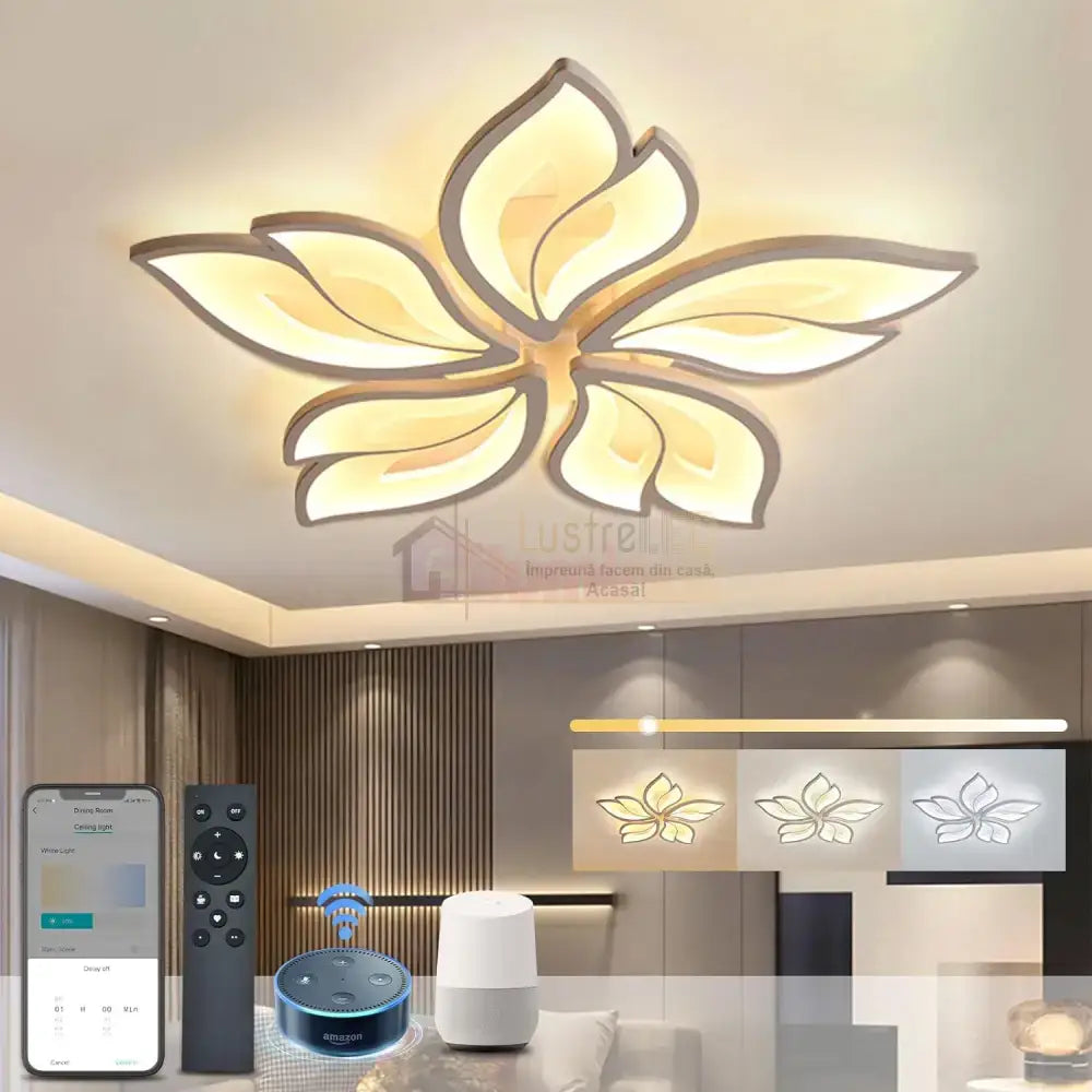 Lustra Led 120W Anemone Telecomanda Smart Aplicatie Lighting Fixtures