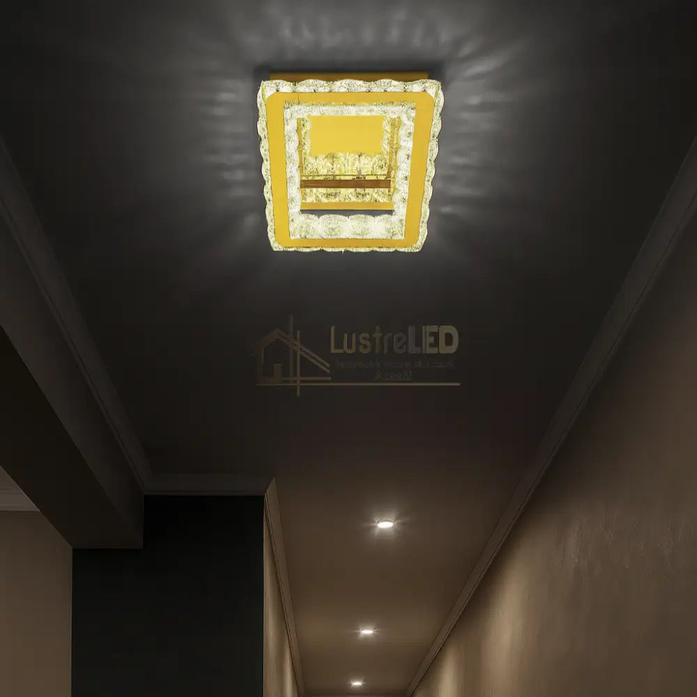 Lustra LED Aplicata 24x12CM Cristal 6180 Echivalent 200W lustreled.ro