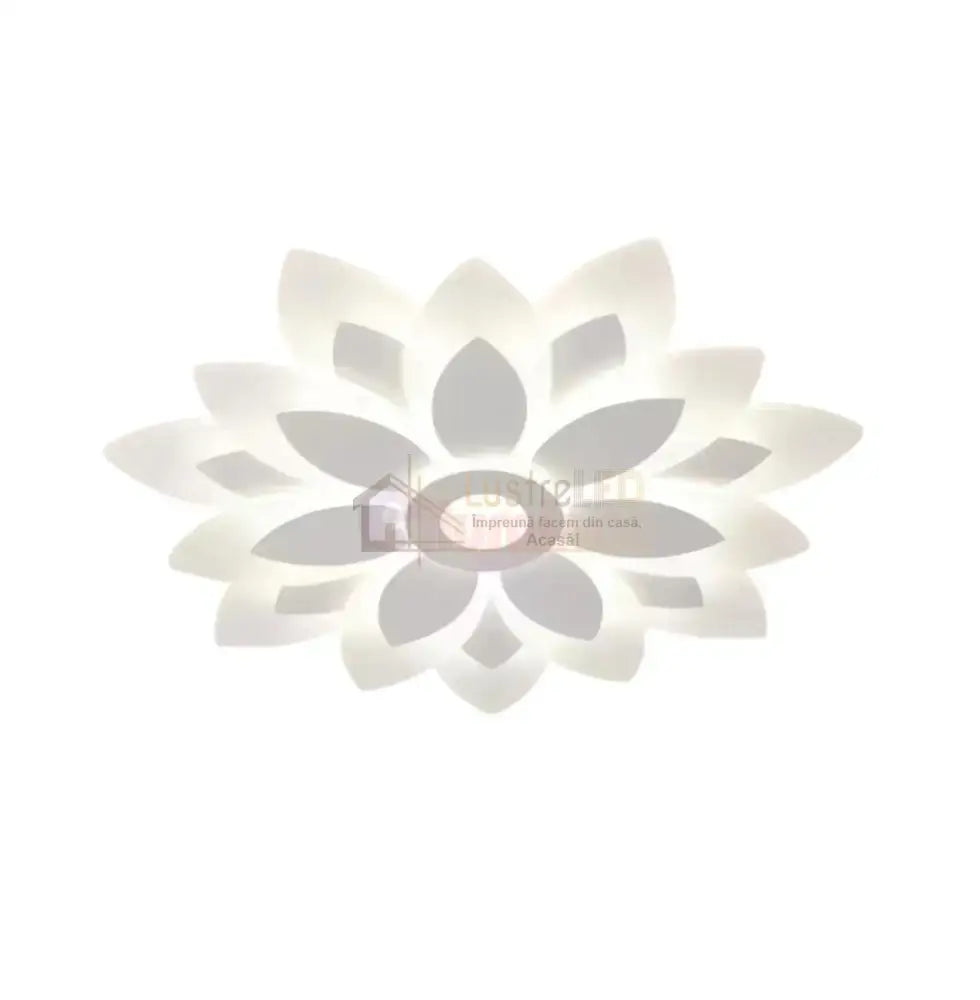 Lustra LED Aplicata Brilux White Echivalent 550W Telecomanda Lighting Fixtures