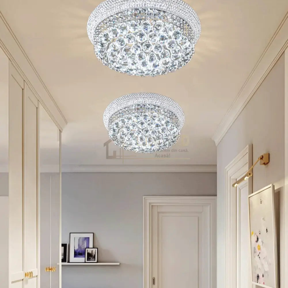 Lustra LED Aplicata Crystal Dome Royale Crom Chandeliers
