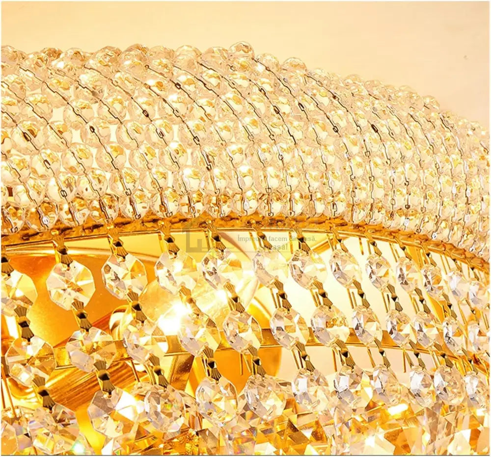 Lustra LED Aplicata Crystal Dome Telecomanda si RGB Chandeliers