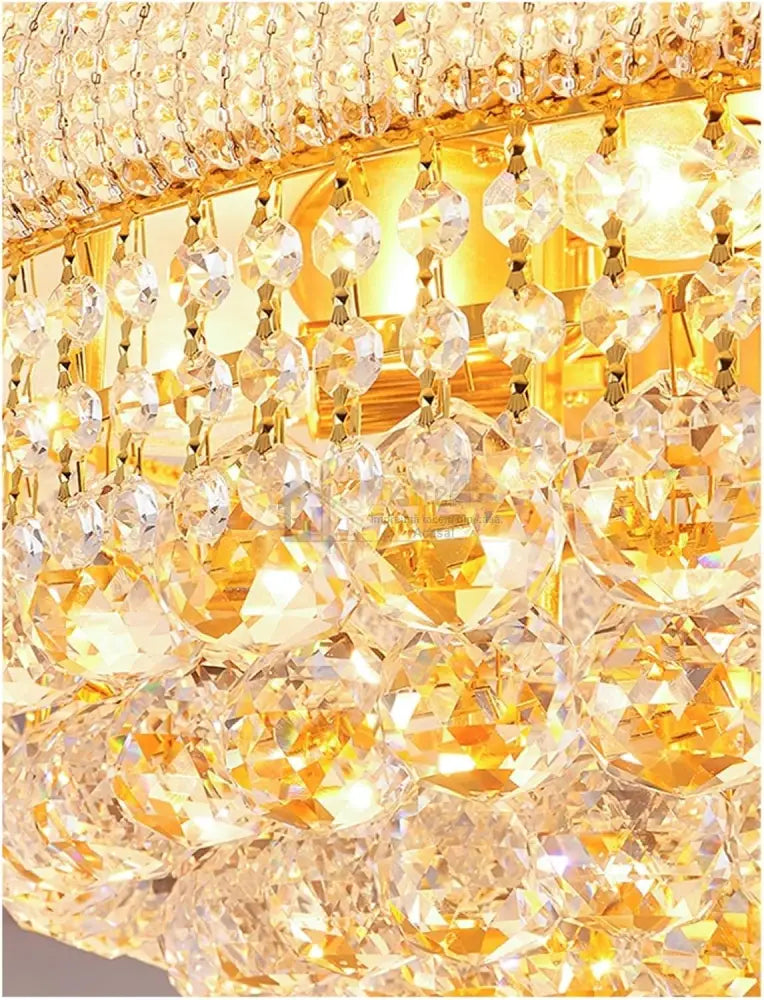 Lustra LED Aplicata Crystal Dome Telecomanda si RGB Chandeliers