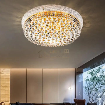 Lustra LED Aplicata Crystal Dome Telecomanda si RGB