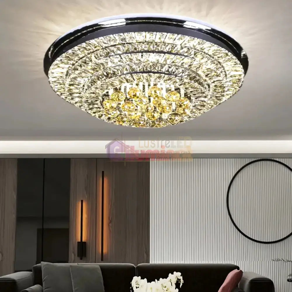 Lustra LED Crystal Dome Telecomanda lustreled.ro