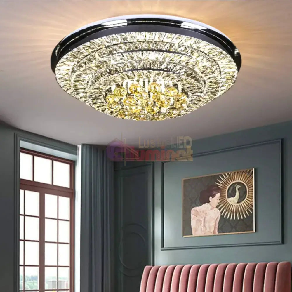 Lustra LED Crystal Dome Telecomanda lustreled.ro