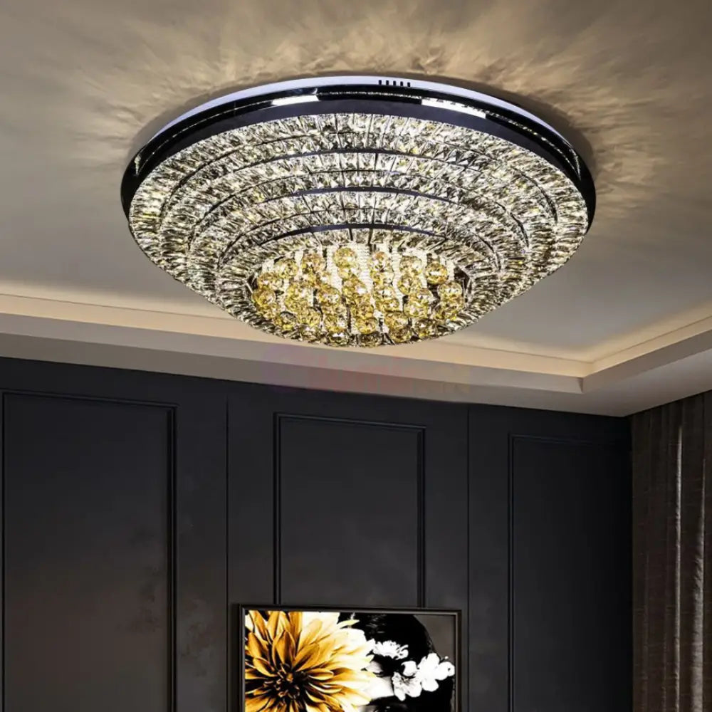 Lustra LED Crystal Dome Telecomanda Chandeliers