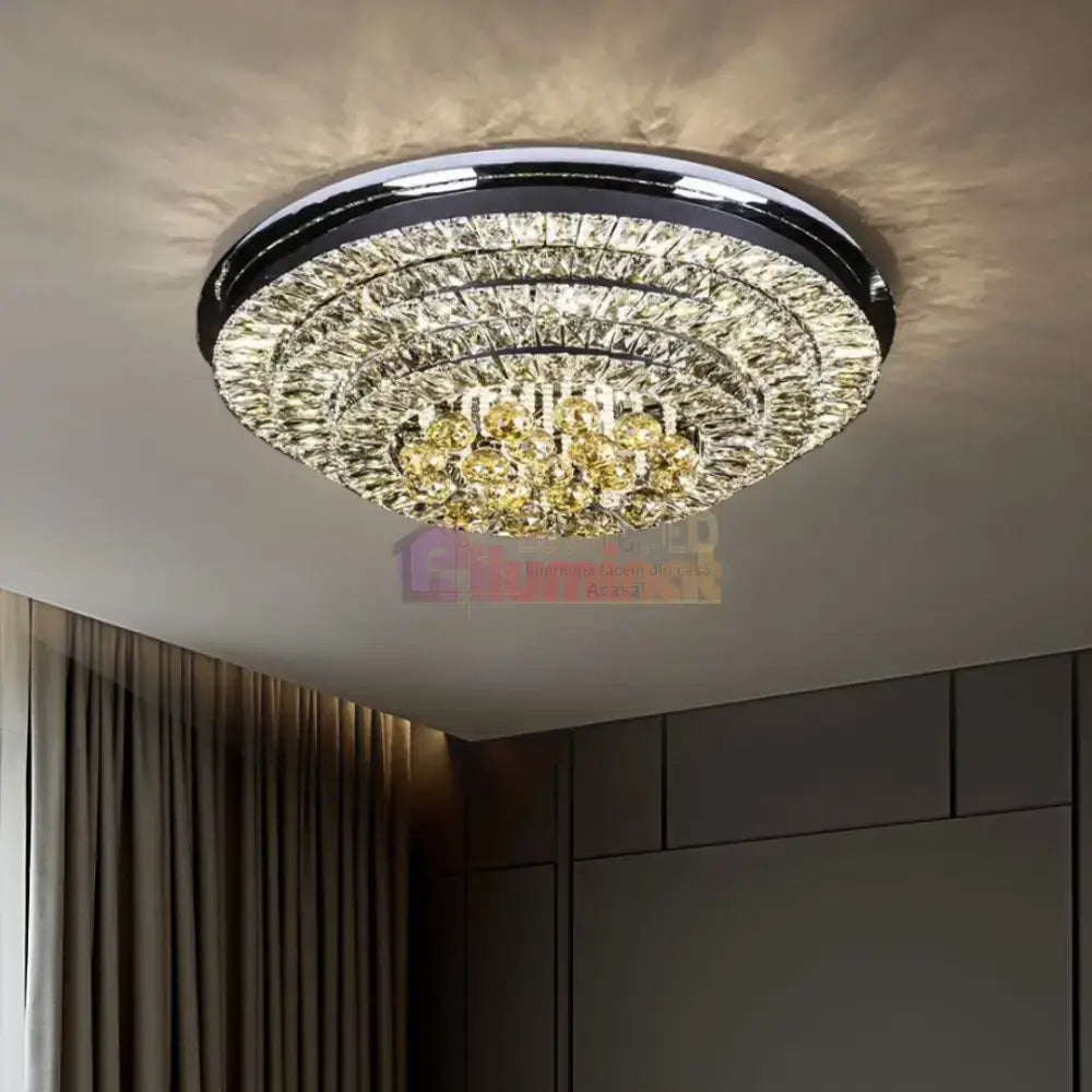 Lustra LED Crystal Dome Telecomanda lustreled.ro