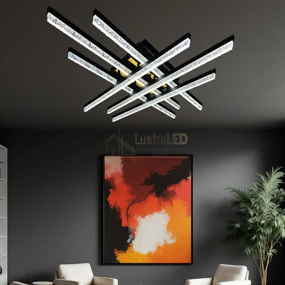 Lustra LED Cristal Aplicata Royalty Square Telecomanda Echivalent 800W (Copy) lustreled.ro