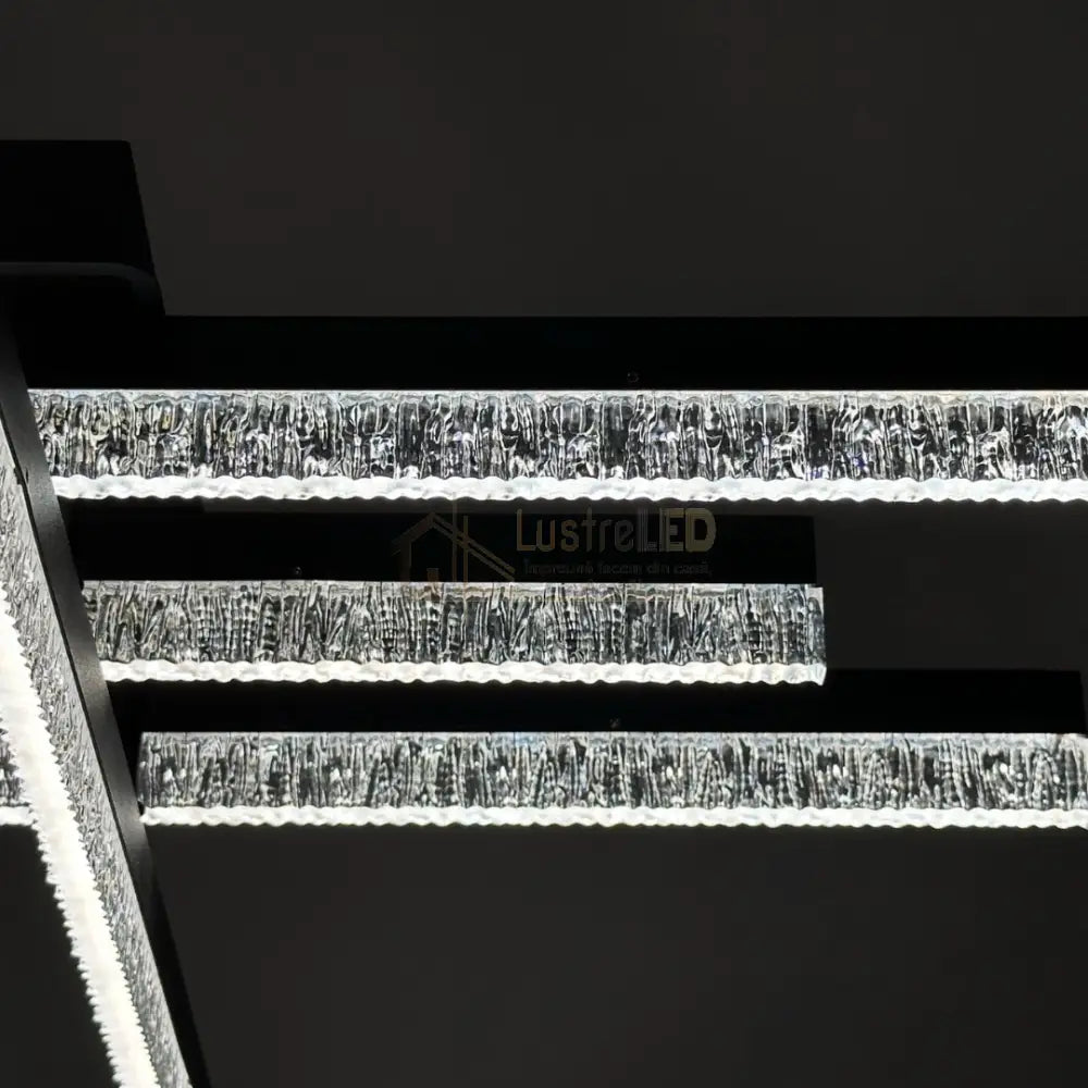 Lustra LED Cristal Aplicata Royalty Square Telecomanda Echivalent 800W (Copy) lustreled.ro