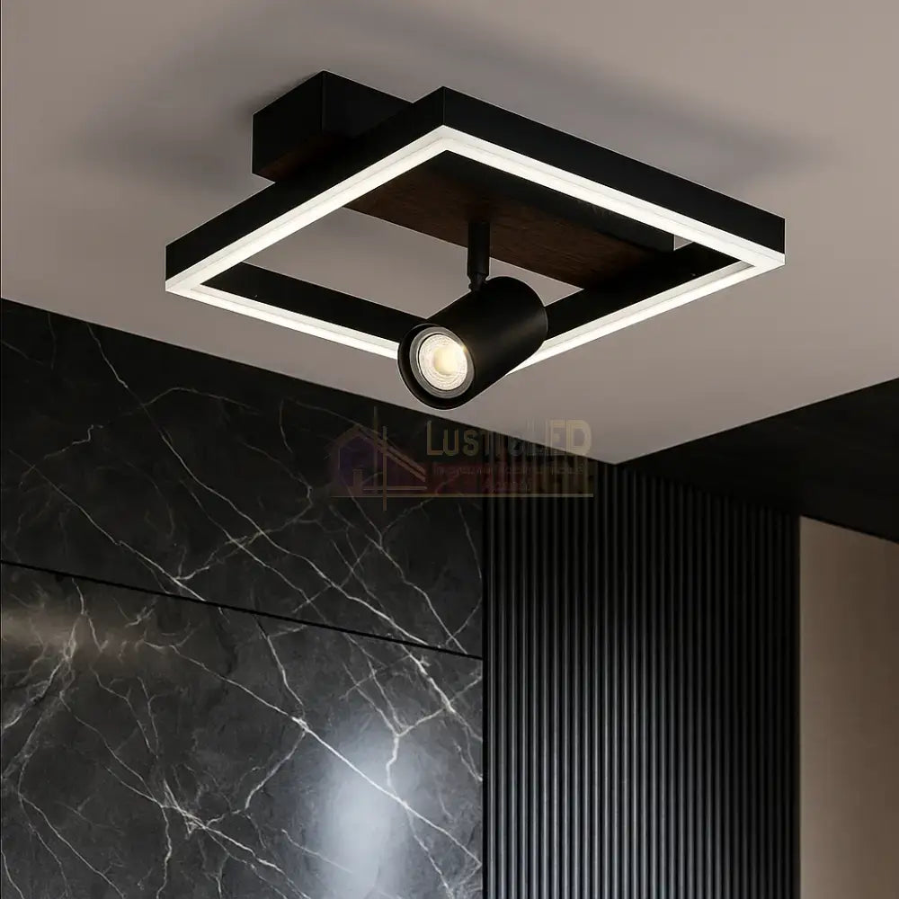 Lustra LED Zenn Telecomanda Wifi 2.4G Black 3 Culori G4227 NEAGRA / SQUARE DESIGN Lighting Fixtures