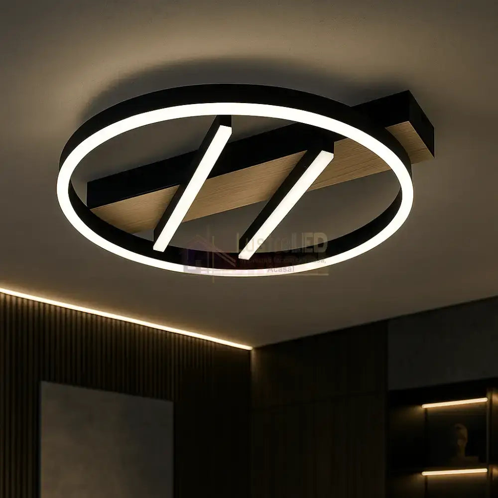 Lustra LED Zenn Telecomanda Wifi 2.4G Black 3 Culori G4217 NEAGRA / 45CM / CIRCLE DESIGN Lighting Fixtures