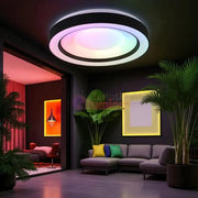 Lustra LED ARCO Black RGB-CCT Echivalent 200W Telecomanda lustreled.ro