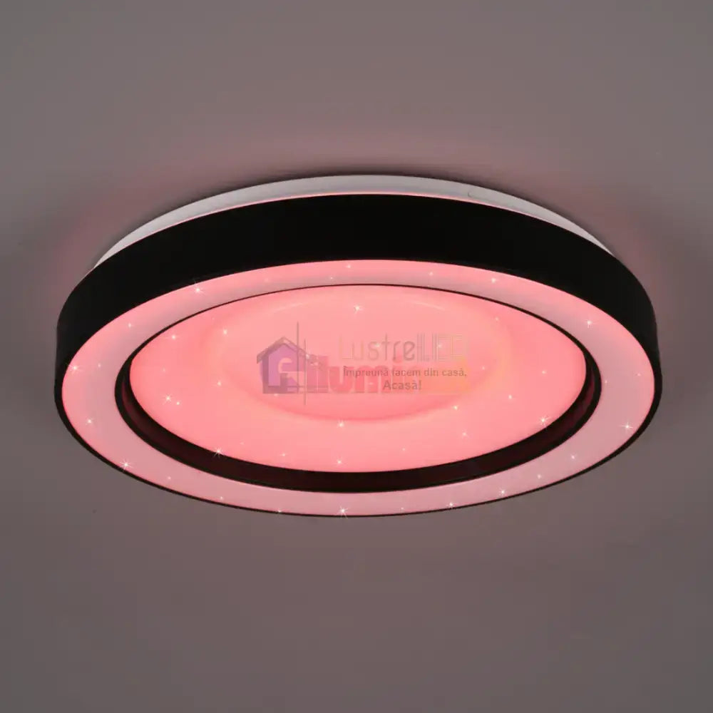 Lustra LED ARCO Black RGB-CCT Echivalent 200W Telecomanda lustreled.ro