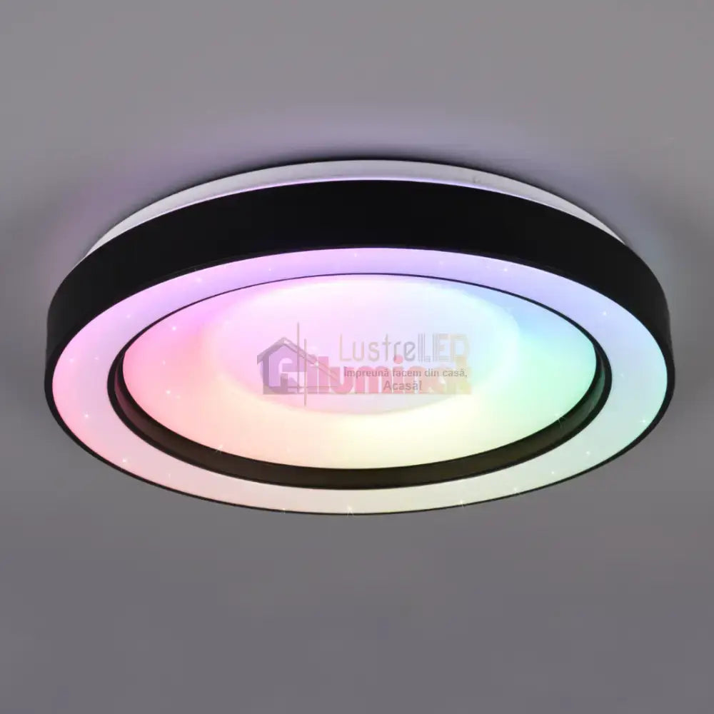 Lustra LED ARCO Black RGB-CCT Echivalent 200W Telecomanda lustreled.ro