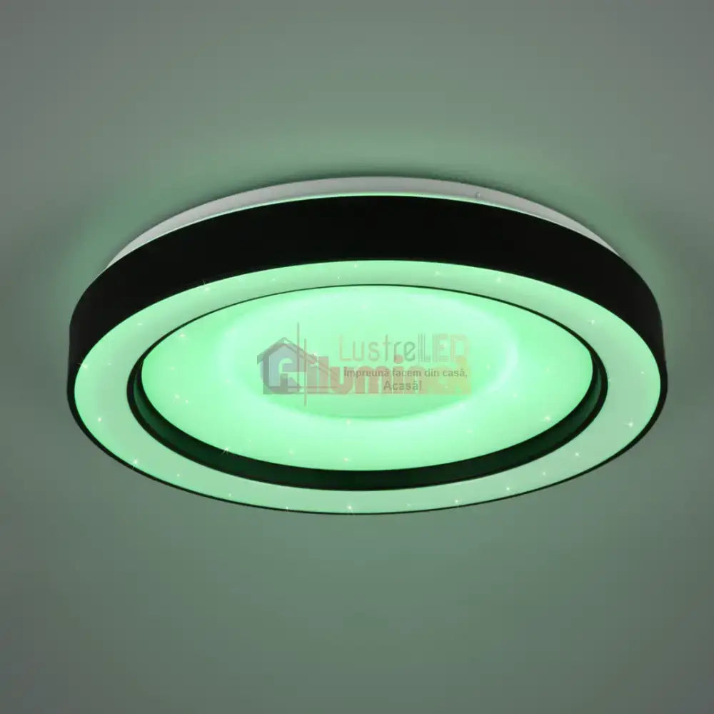 Lustra LED ARCO Black RGB-CCT Echivalent 200W Telecomanda lustreled.ro