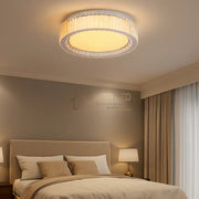 Lustra LED Argintie Aurora Crystal Round Telecomanda lustreled.ro