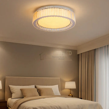 Lustra LED Argintie Aurora Crystal Round Telecomanda
