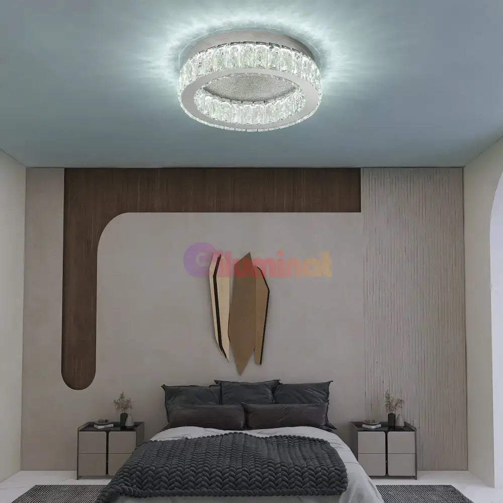Lustra LED 144W LORA CRISTAL Telecomanda (Copy) lustreled.ro
