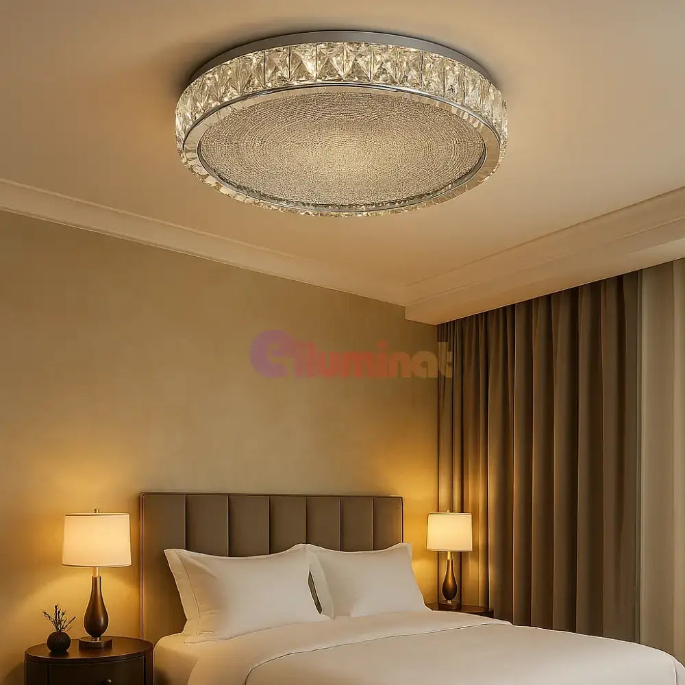 Lustra LED 144W LORA CRISTAL Telecomanda (Copy) lustreled.ro