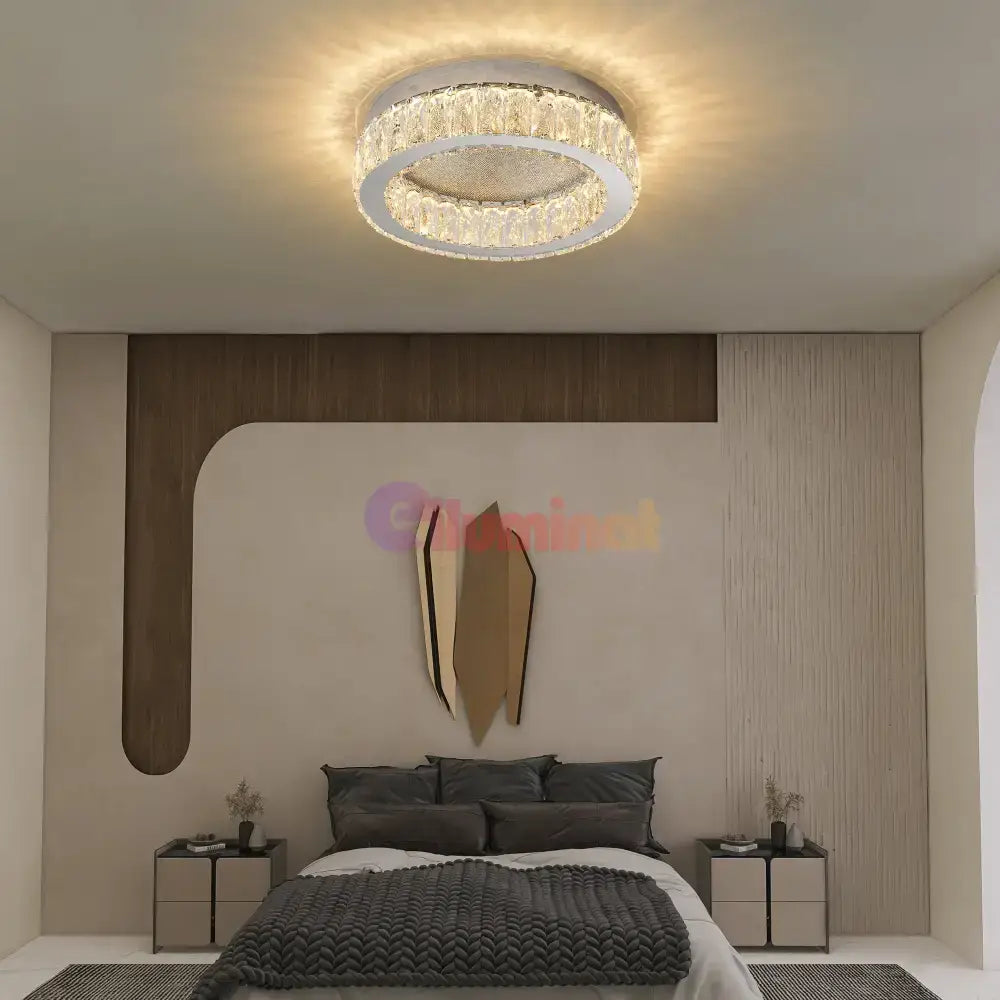 Lustra LED 144W LORA CRISTAL Telecomanda (Copy) lustreled.ro