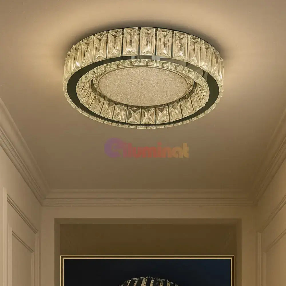 Lustra LED 144W LORA CRISTAL Telecomanda (Copy) lustreled.ro