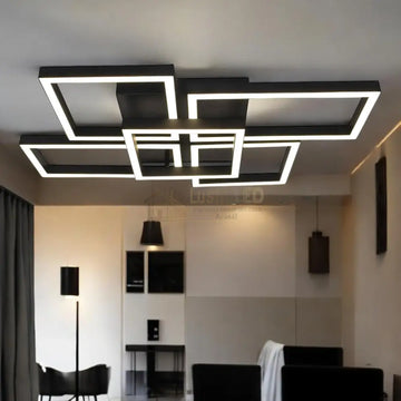 Lustra Led Arteon Black 3 + 2 Echivalent 400W Telecomanda Lighting Fixtures