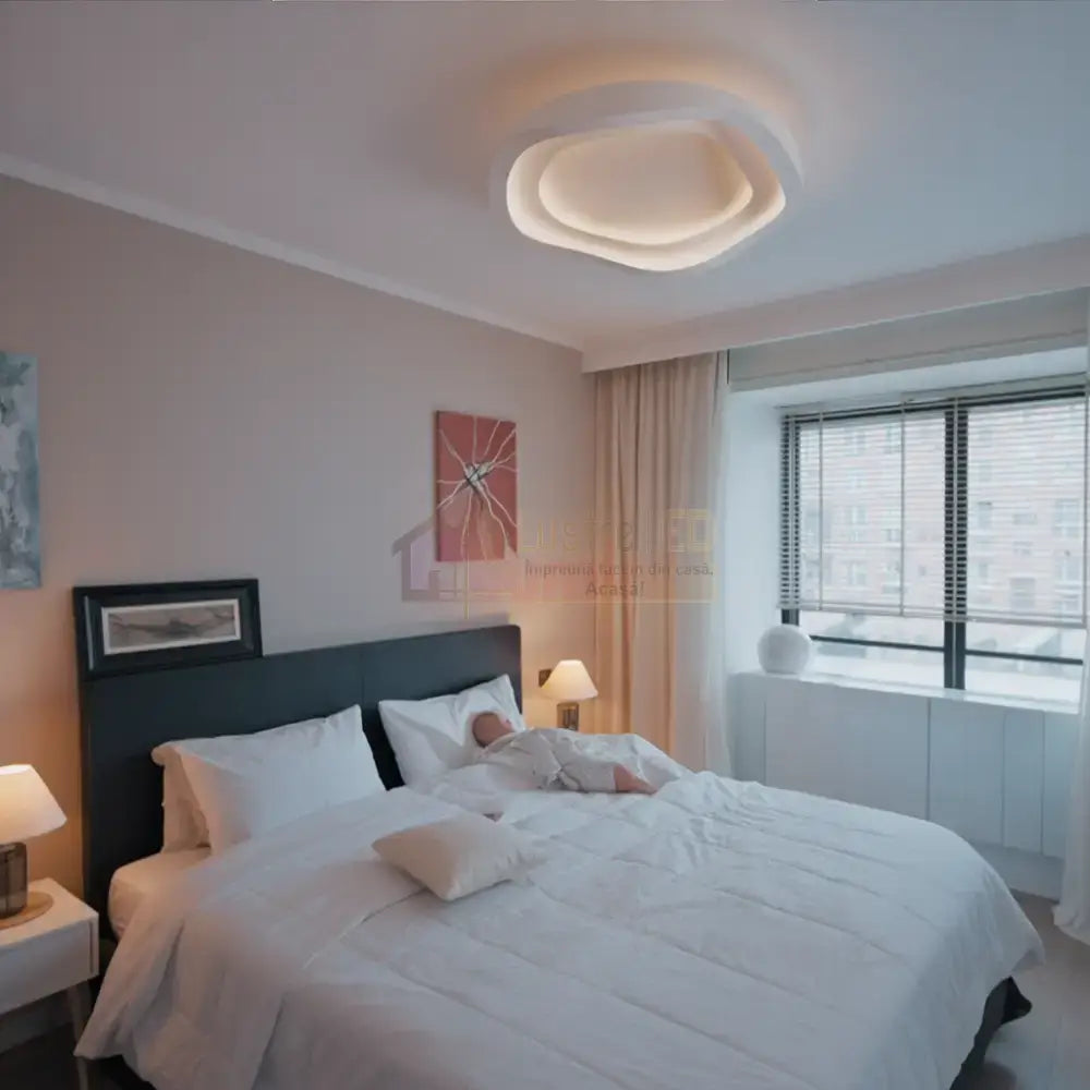 Lustra LED ARVA 48CM Echivalent 500W Telecomanda ALBA / MINIMALIST DESIGN Lighting Fixtures