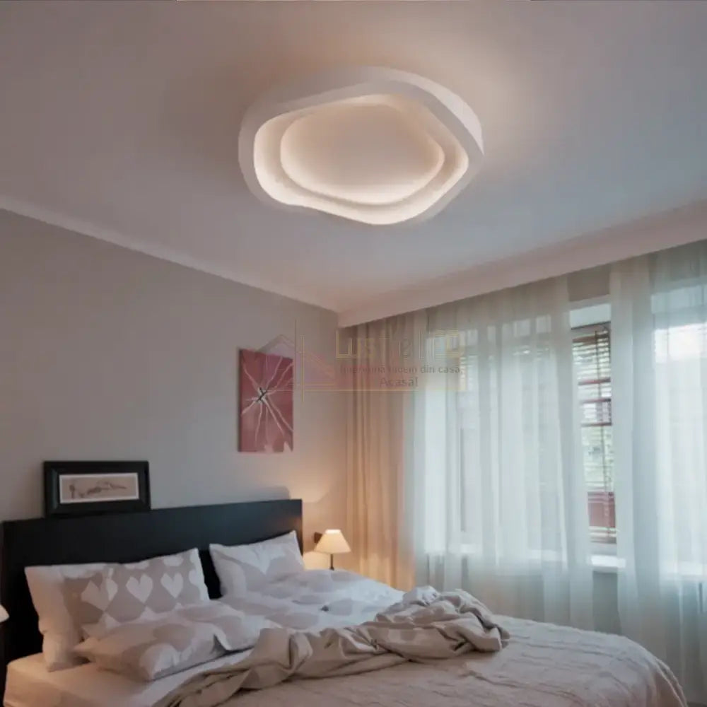 Lustra LED ARVA 48CM Echivalent 500W Telecomanda ALBA / MINIMALIST DESIGN Lighting Fixtures