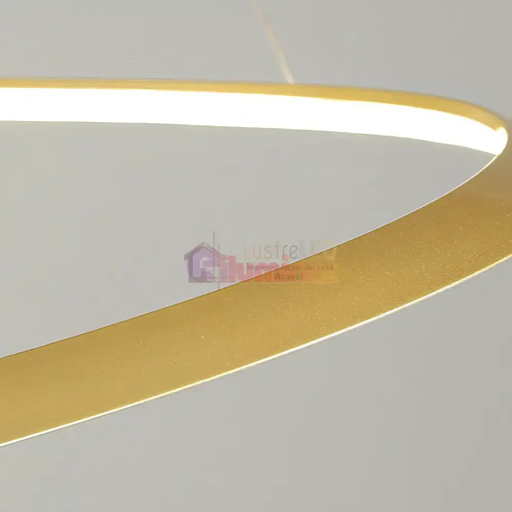 Lustra LED Aurie Suspendata 120W Lumea Telecomanda Echivalent 600W lustreled.ro