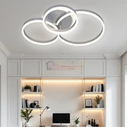Lustra LED Beauty Silver Circle Echivalent 600W cu Telecomandă 5185-40 + 30 + 25cm SILVER / CIRCLE DESIGN Lighting