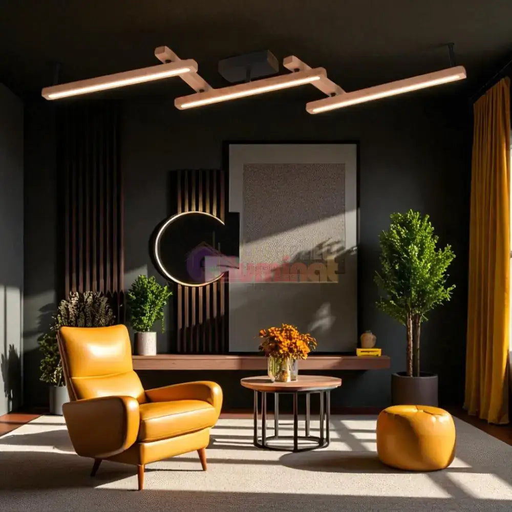 Lustra LED Aplicata WOOD BELLARI lustreled.ro