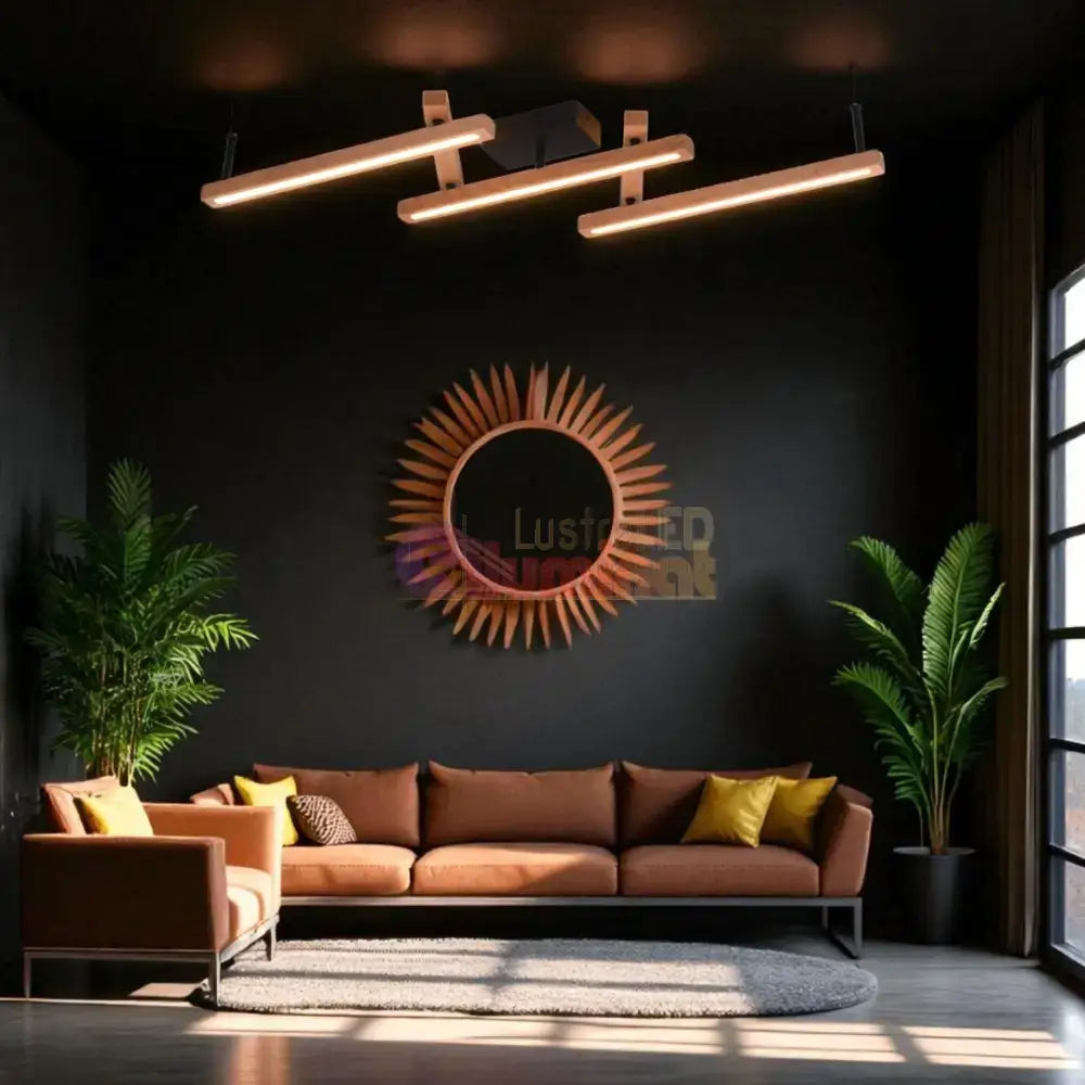 Lustra LED Aplicata WOOD BELLARI lustreled.ro