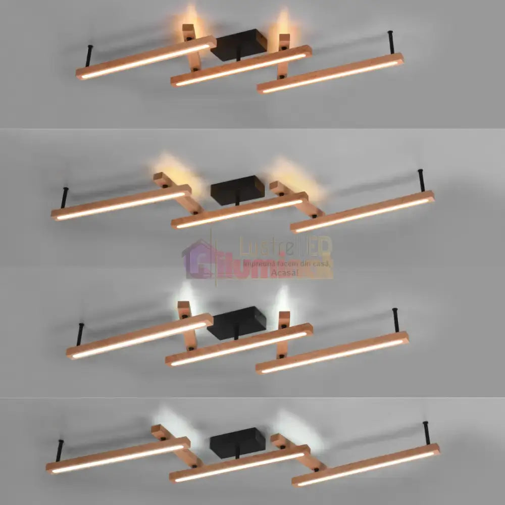 Lustra LED Aplicata WOOD BELLARI lustreled.ro