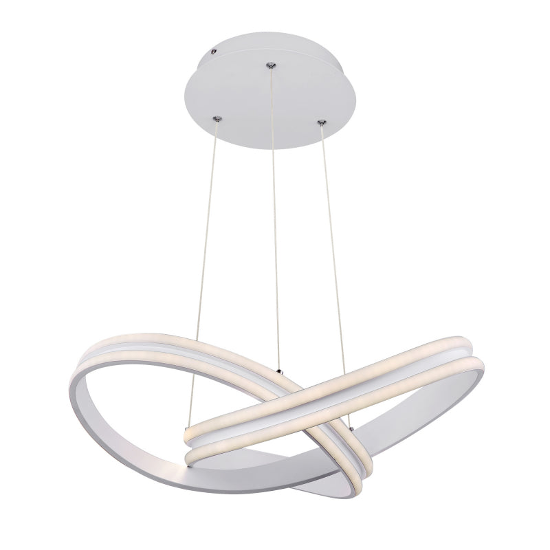 Lustra LED 192W Bianca Alba 2 Segmente Telecomanda