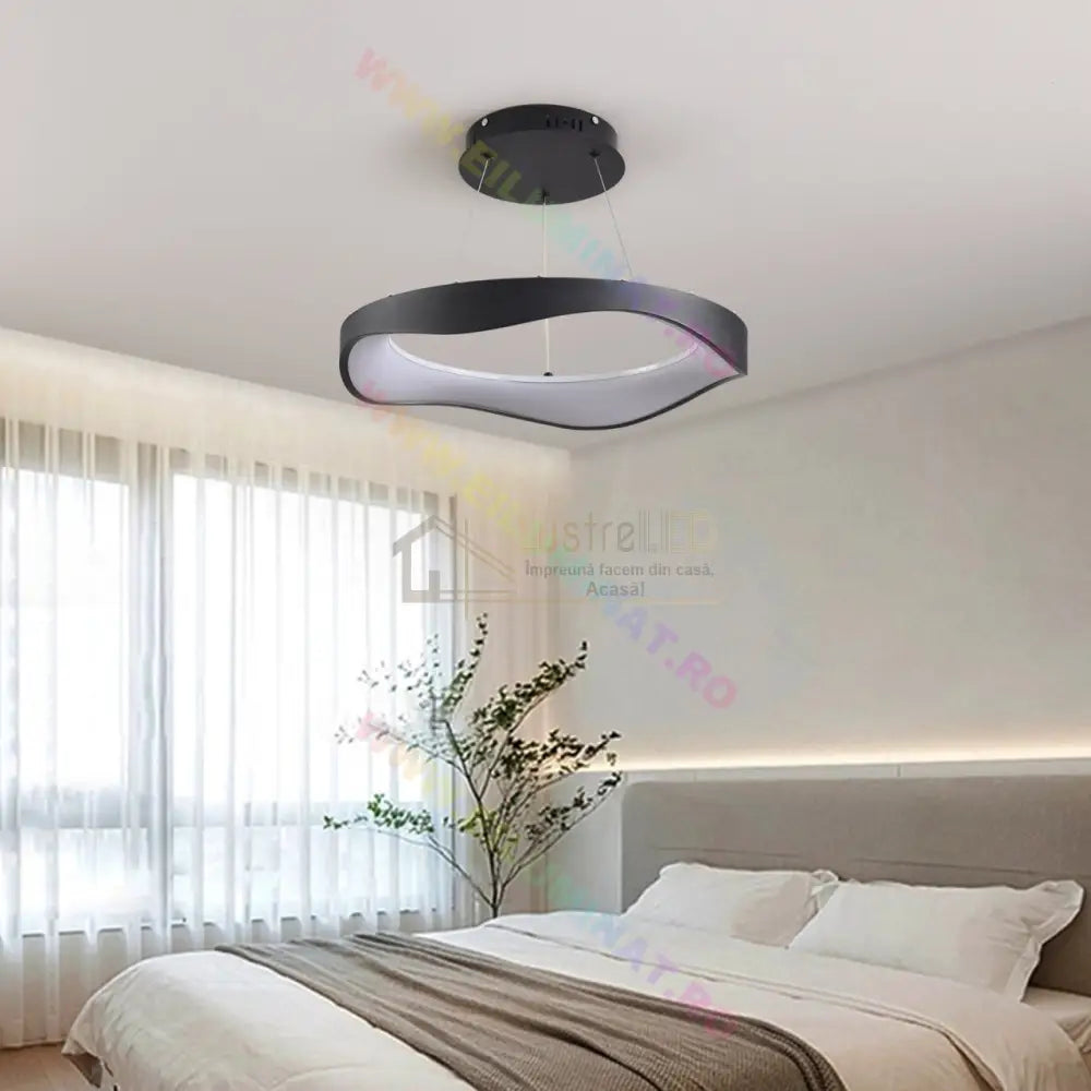 Lustra Led Black Cloud Echivalent 400W Telecomanda Lighting Fixtures