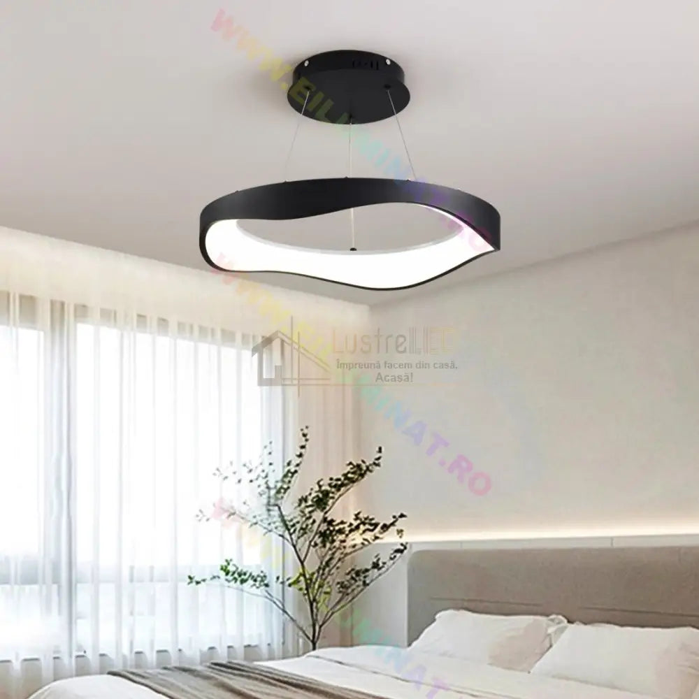 Lustra Led Black Cloud Echivalent 400W Telecomanda Lighting Fixtures