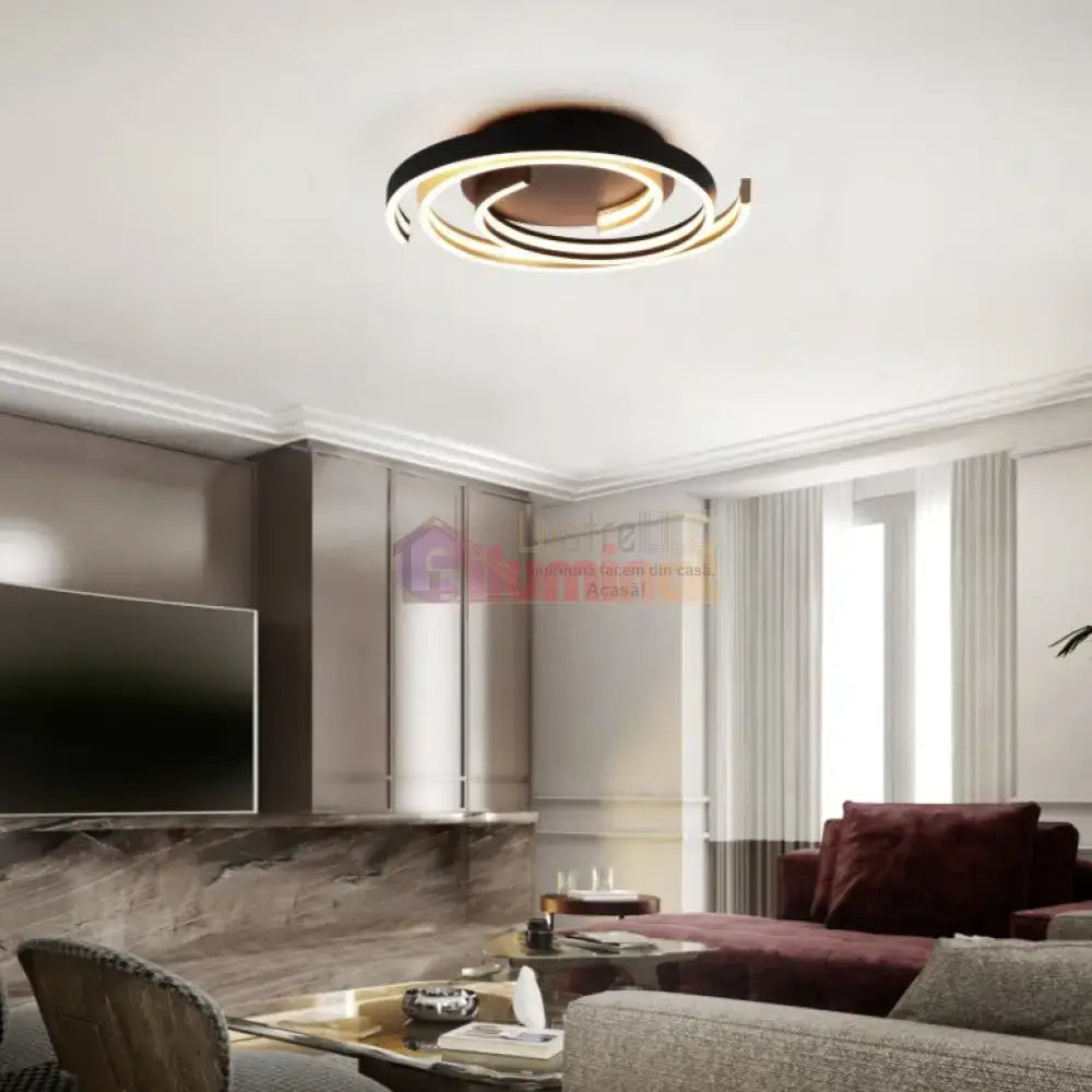 Lustra LED CAYA Echivalent 600W, 3 Lumini si Dimabila din buton lustreled.ro