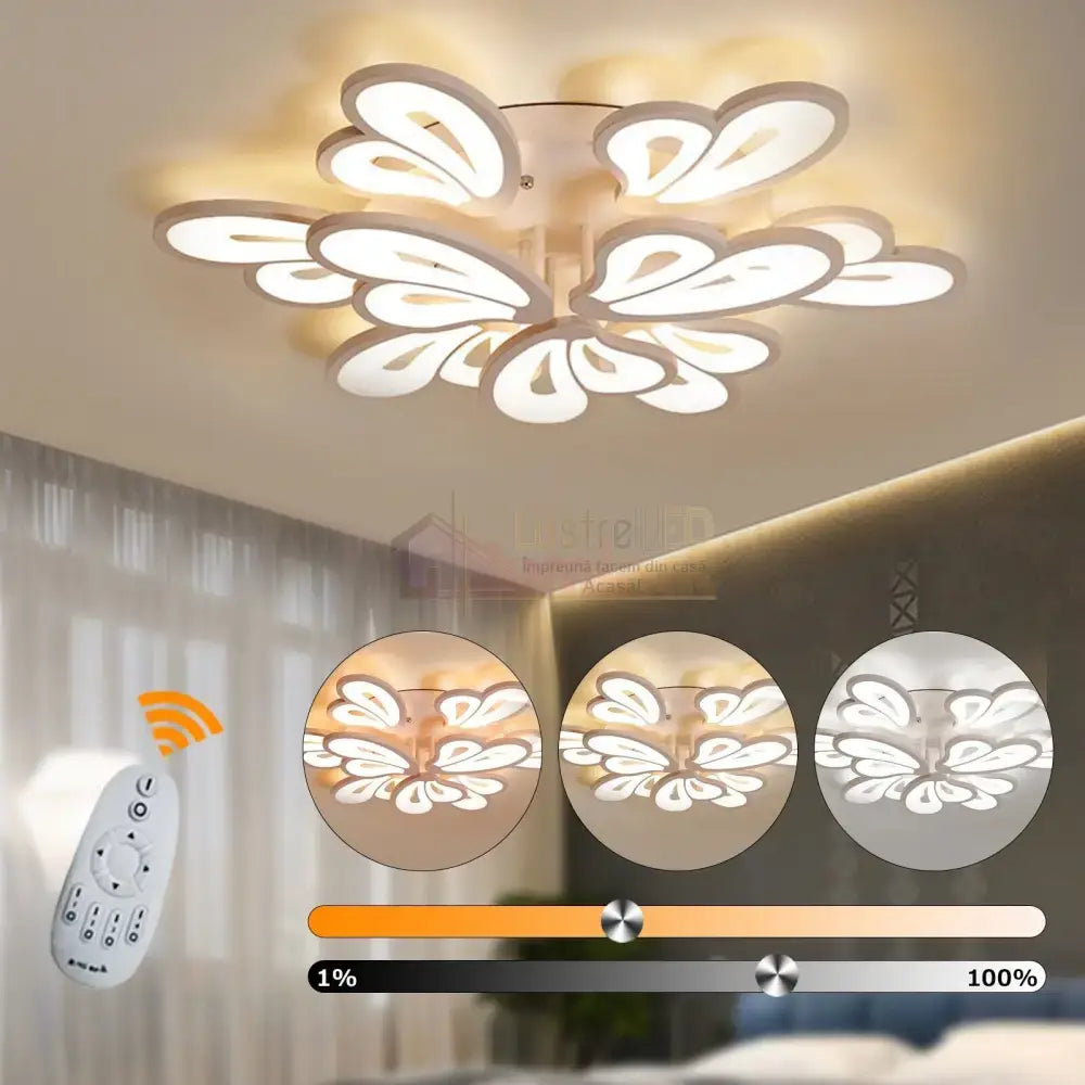 Lustra Led Clio Grande Telecomanda Echivalent 800W Lighting Fixtures