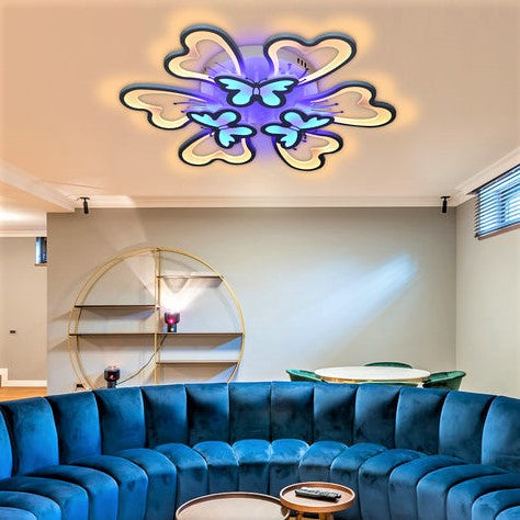 Lustra LED BUTTERFLY RGB Echivalent 800W Telecomanda
