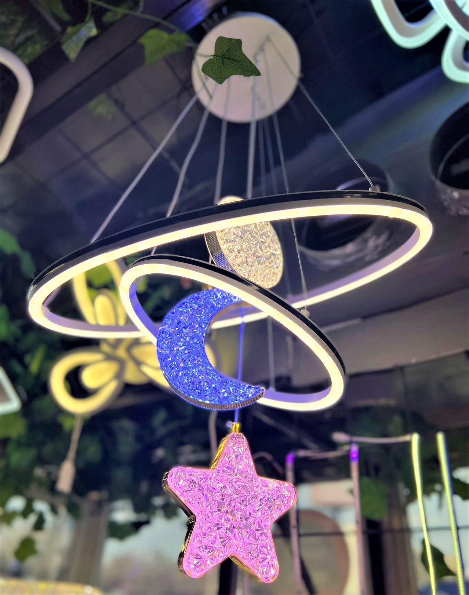 Lustra LED KIDS-WORLD RGB Echivalent 500W Telecomanda