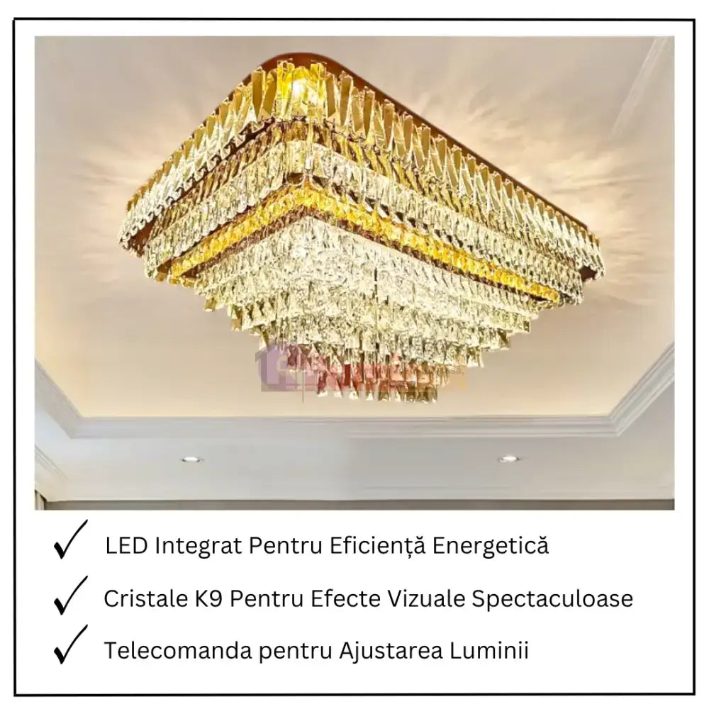 Lustra LED Aplicata Grand Glam Telecomanda lustreled.ro